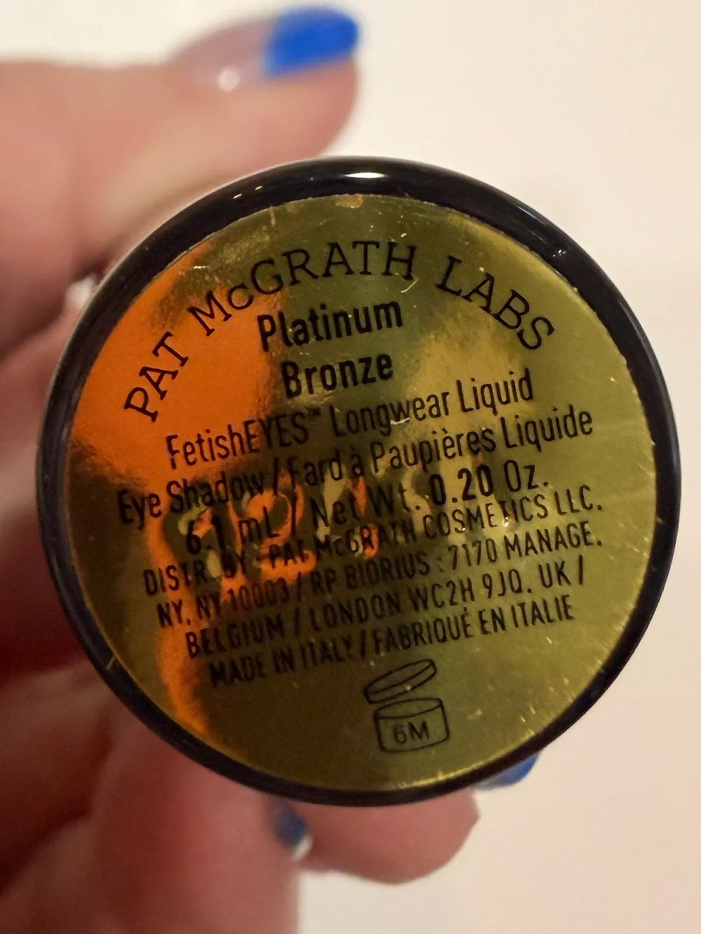 PAT MCGRATH LABS FetishEYES Longwear Liquid Eye Shadow Platinum Bronze NIB